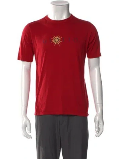 Pre-owned Ferragamo Graphic Print Crew Neck T-shirt In Red