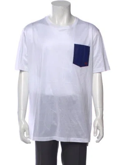 Pre-owned Ferragamo Graphic Print Crew Neck T-shirt In White