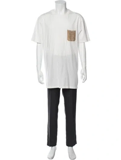 Pre-owned Ferragamo Graphic Print Scoop Neck T-shirt In White