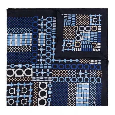 FERRAGAMO FERRAGAMO GRAPHIC PRINT SILK SCARF