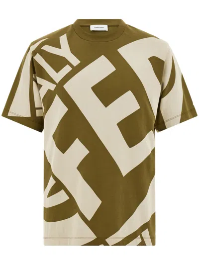 Ferragamo Graphic Print T-shirt In Green