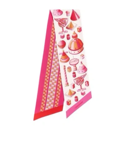 Ferragamo Geometrical Renaissance Print Bandeau In Pink