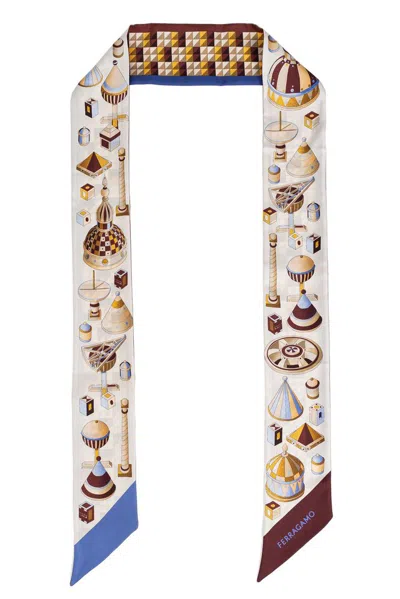 Ferragamo Graphic Printed Scarf In Multi