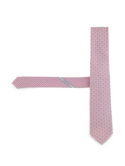 Ferragamo Graphic-print Silk Tie In Multi