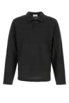 Ferragamo Graphite Cotton Blend Polo Shirt