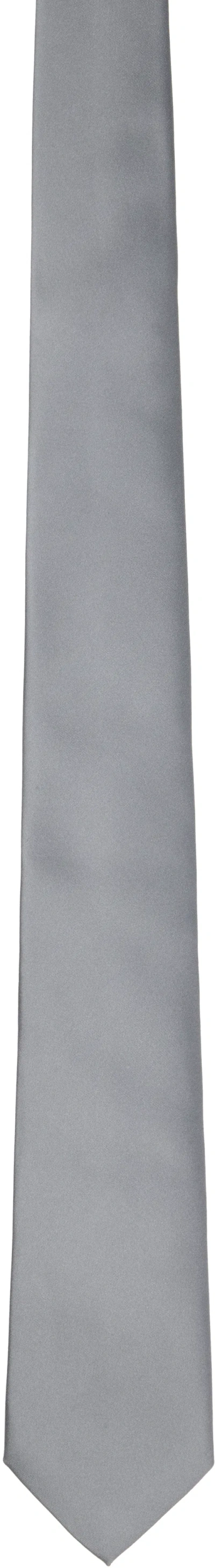 Ferragamo Gray Silk Tie