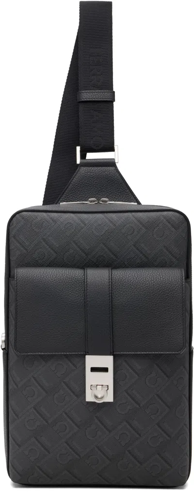 Ferragamo Gray Sling Messenger Bag