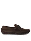 Ferragamo Elegant Nubuck Loafers For Modern Comfort In Brown