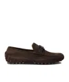 Ferragamo Elegant Nubuck Loafers For Modern Comfort In Black