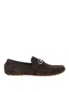 Ferragamo Elegant Nubuck Loafers For Modern Comfort In Brown