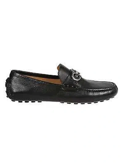 Pre-owned Ferragamo Grazioso Loafers In Nero/new Biscotto