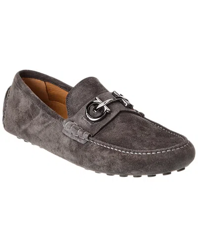 Ferragamo Grazioso Suede Loafer In Grey