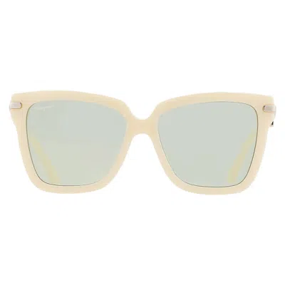 Ferragamo Green Butterfly Ladies Sunglasses Sf1085s 103 57 In Neutral
