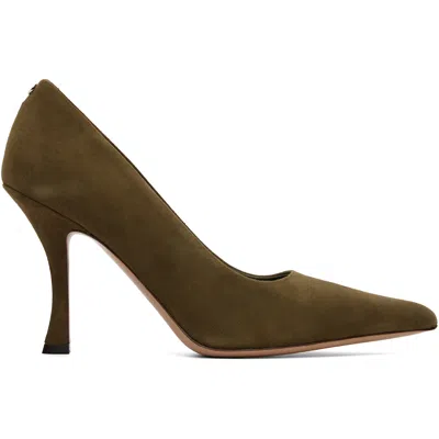 Ferragamo Green Elydea Heels In Multi