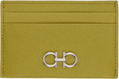 Ferragamo Green Gancini Card Holder