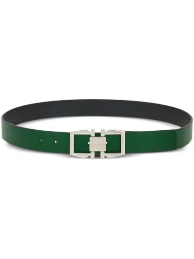 Ferragamo Green Gancini Reversible Leather Belt