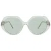 Ferragamo Green Geometric Ladies Sunglasses Sf1084s 341 58 In Gray