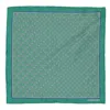 Ferragamo Green Geometric Pattern Pocket Square In Green