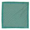 Ferragamo Green Geometric Pattern Pocket Square In Green
