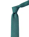 Ferragamo Green Giraffes Silk Tie In Green