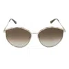 Ferragamo Green Gradient Horn Ladies Sunglasses Sf264s 709 60 In Silver