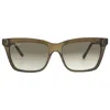 Ferragamo Green Gradient Square Ladies Sunglasses Sf1027s 315 55 In Green