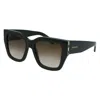 Ferragamo Green Gradient Square Ladies Sunglasses Sf1104s 302 55 In Black