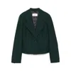 Ferragamo Long-sleeved Suit Jacket In Green