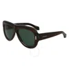Ferragamo Green Oval Ladies Sunglasses Sf2029se 221 57