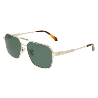 Ferragamo Green Pilot Men's Sunglasses Sf319splb 710 58 In Gray