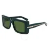 Ferragamo Green Square Ladies Sunglasses Sf2032s 302 55 In Blue