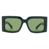 Ferragamo Green Square Ladies Sunglasses Sf2032s 302 55 In Blue