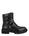 Ferragamo Leather Lace-up Boots In Black