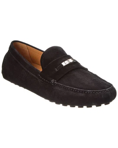 Ferragamo Grenoble Crosta America Suede Loafer In Black