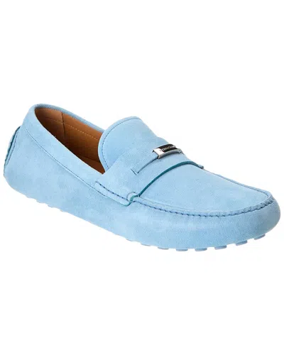 Ferragamo Grenoble Crosta America Suede Loafer In Blue