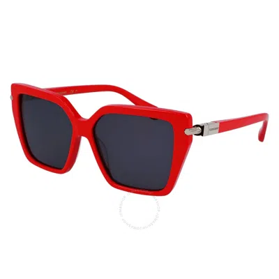 Ferragamo Grey Butterfly Ladies Sunglasses Sf1106s 600 57 In Red
