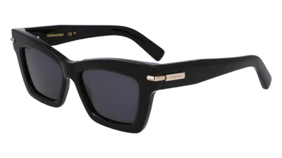 Ferragamo Grey Butterfly Ladies Sunglasses Sf2031s 001 52 In Black