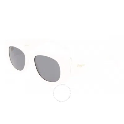 Ferragamo Grey Cat Eye Ladies Sunglasses Sf1053s 101 52