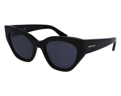 Ferragamo Grey Cat Eye Ladies Sunglasses Sf1107s 001 55 In Black