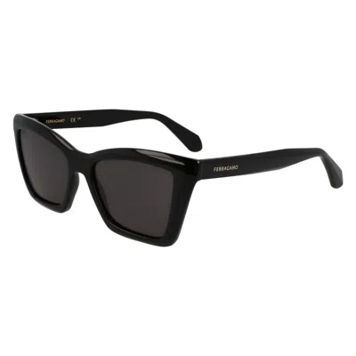 Ferragamo Grey Cat Eye Ladies Sunglasses Sf2039se 001 53 In Green