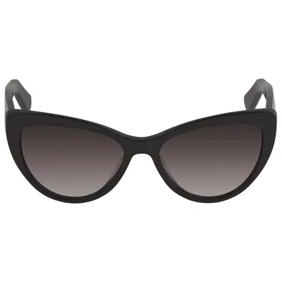 Ferragamo Grey Cat Eye Ladies Sunglasses Sf930s 001 56 In Black