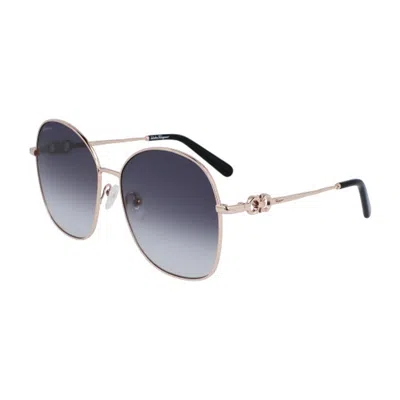Ferragamo Grey Gradient Butterfly Ladies Sunglasses Sf297s 771 59 In Blue