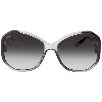 FERRAGAMO GREY GRADIENT BUTTERFLY LADIES SUNGLASSES SF942S 007 61