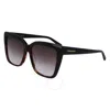 Ferragamo Grey Gradient Cat Eye Ladies Sunglasses Sf1102s 606 58 In Brown