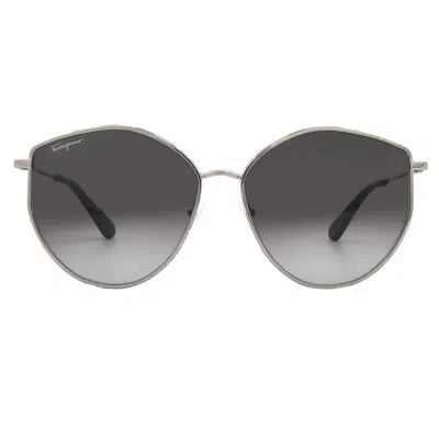FERRAGAMO GREY GRADIENT IRREGULAR LADIES SUNGLASSES SF264S 785 60