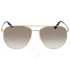 Ferragamo Grey Gradient Pilot Sunglasses Sf157s 717 60