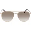 Ferragamo Grey Gradient Pilot Sunglasses Sf157s 717 60 In Gold