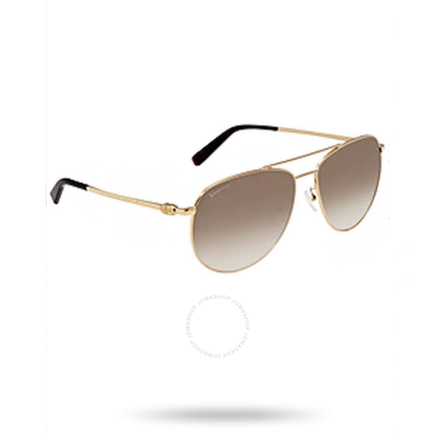 Ferragamo Grey Gradient Pilot Sunglasses Sf157s 717 60 In Gold / Grey