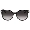 Ferragamo Grey Gradient Round Ladies Sunglasses Sf833s00153 In Black