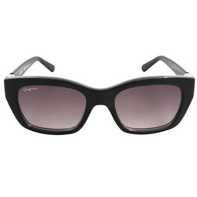 Ferragamo Grey Gradient Square Ladies Sunglasses Sf1012s 001 53 In Black